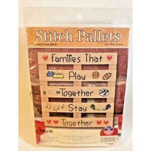 Cross Stitch KIT Janlynn Needlecrafts Stitch Pallets Counted #021-1886 Families